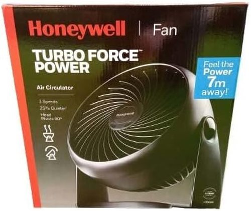Honeywell HT 900E Turbo Fan - Powerful & Quiet Operation | Sleek Black Design