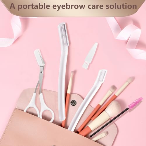 5-in-1 Eyebrow Trimmer Kit with Precision Scissors, Razors, and Spoolie