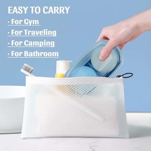 OZNER Clear Travel Soap Case - Leak-Proof Holder for Shampoo & Conditioner Bars
