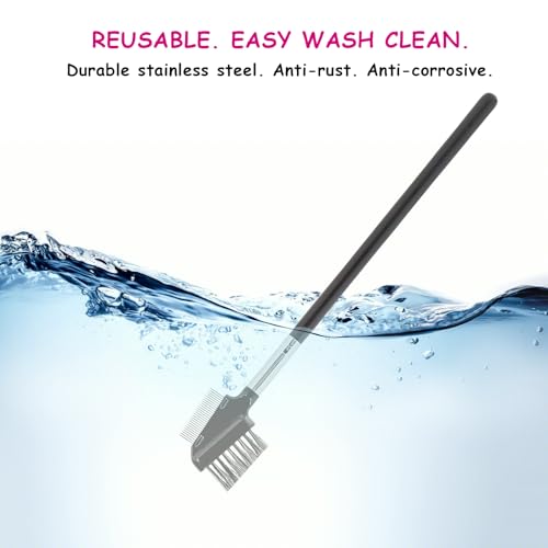 KALIONE Dual-Ended Eyebrow Brush and Stainless Steel Eyelash Comb