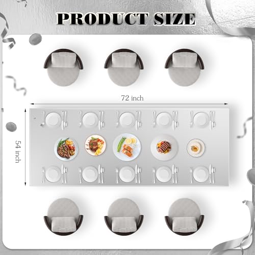 3 Pcs Silver Tablecloth Set - 54x72 Inch Disposable Foil Covers