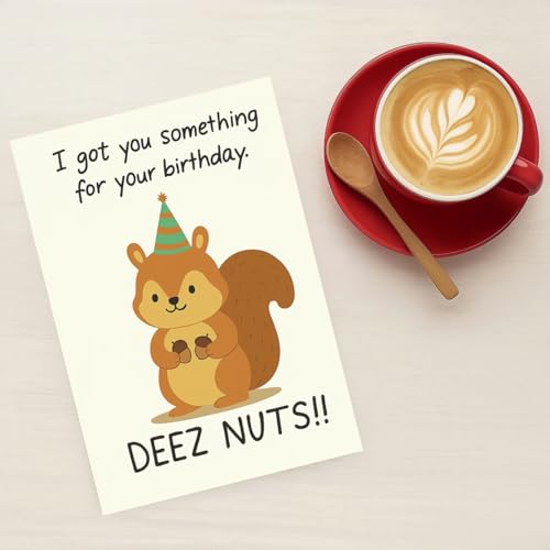 Funny Birthday Card for Husband and Boyfriend with Red Envelope