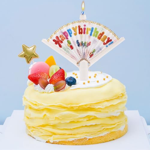 Gosknor Pop Up Clown Birthday Candles 2Pcs Novelty Fan Cake Decor