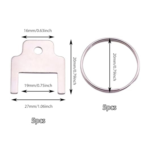 5-Pack Stainless Steel Paper Towel Dispenser Keys with Rings