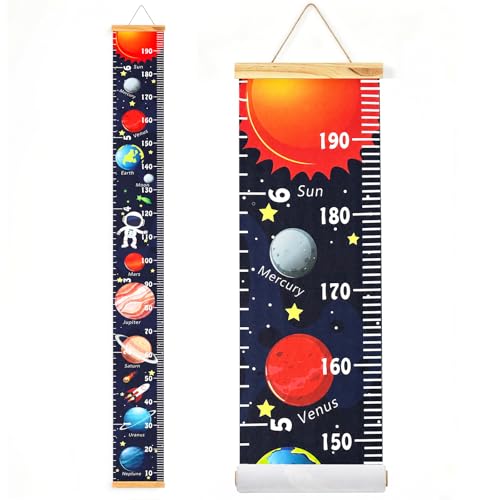 MIBOTE Kids Growth Height Chart - Removable Canvas Ruler, 79" x 7.9"