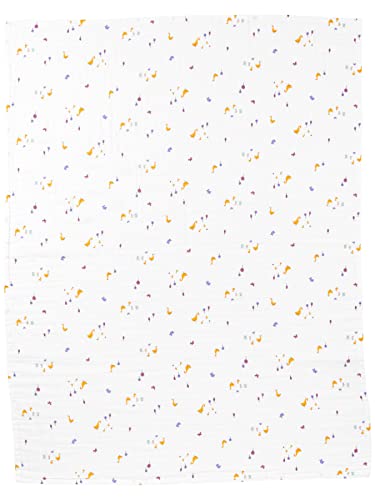 Cotton Gauze Blanket 2-Pack for Babies - Orange/White Ducks