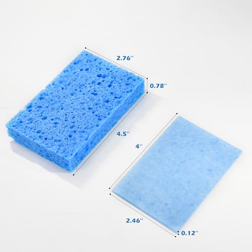 Cellulose Kitchen Sponges 6 Pack - Eco-Friendly, Absorbent & Non-Scratch Cleaning