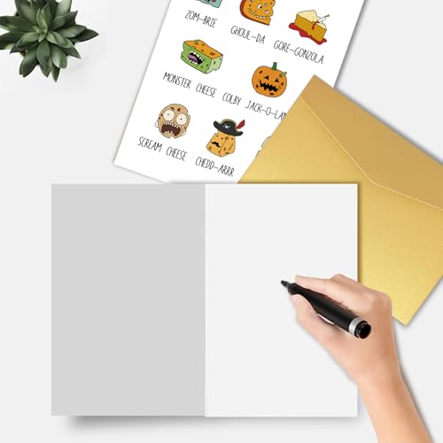 Funny Cheese Pun Halloween Greeting Card for Cheese Lovers