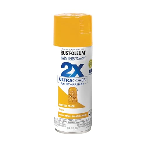 Rust-Oleum Painter's Touch 2X Spray Paint - Satin Harvest Peach, 12 oz