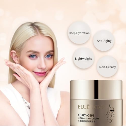 BLUE LOVE Cordyceps Hydrating Face Cream - Non-Greasy Moisturizer