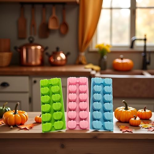 Thanksgiving Silicone Candy Molds - Pumpkin & Maple Leaf Shapes
