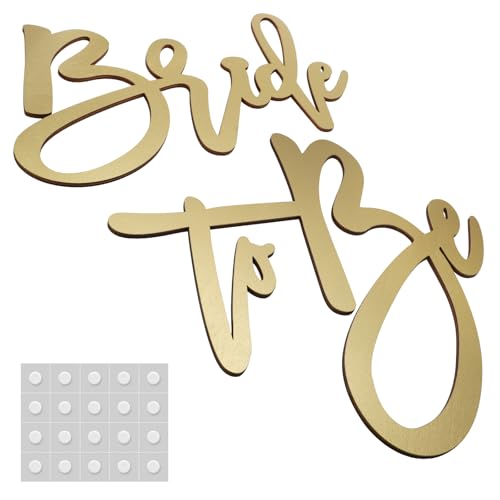 Biaungdo Bride to Be Sign - Gold Wooden Bridal Shower Decor