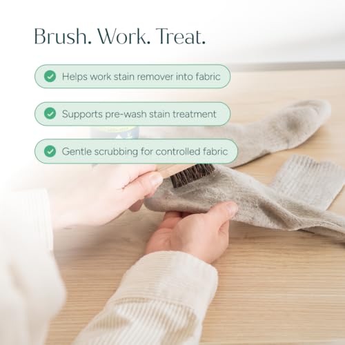 Puracy Laundry Stain Remover Brush - One Size, Vegan Bristles for Tough Stains