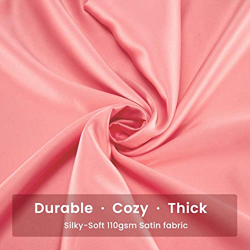 Sleep Zone Satin Pillowcase Set of 2 - Ultra Soft & Cooling 20x40 Inches