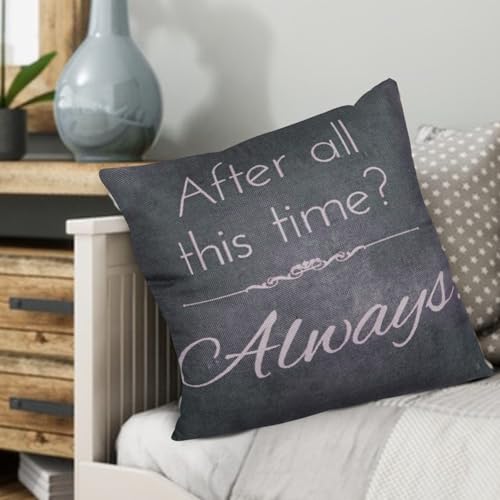 Always Motivational Throw Pillow Cover Retro Cotton Linen 16x16