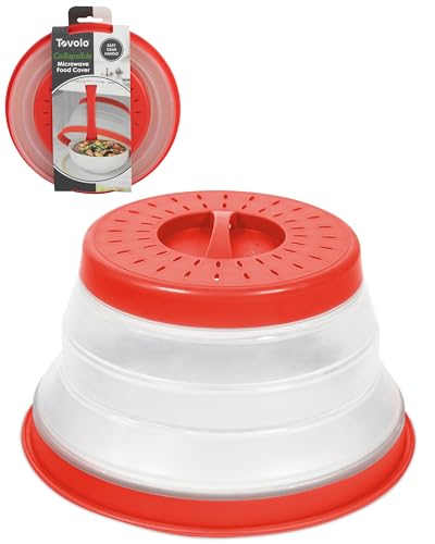 Tovolo Microwave Splatter Cover - Collapsible Silicone Lid for Small Dishes