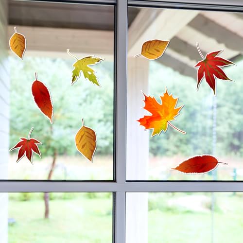 Autumn Leaves Sticker Pack - 30 Vinyl Fall Foliage Stickers