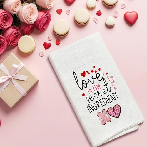 Heart-Themed Kitchen Towels - Perfect Valentine's Day Gift