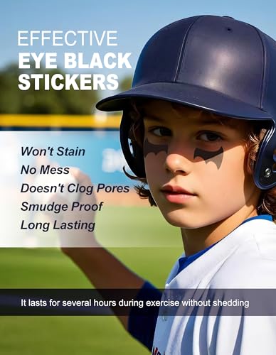 WENTIYA 40 Pairs Eye Black Stickers for Football, Baseball and Softball