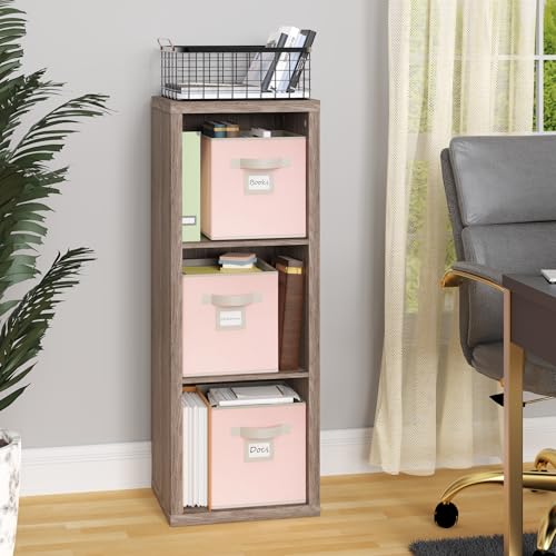 ClosetMaid Fabric Storage Bin with Handle - Collapsible Pink, 11" H