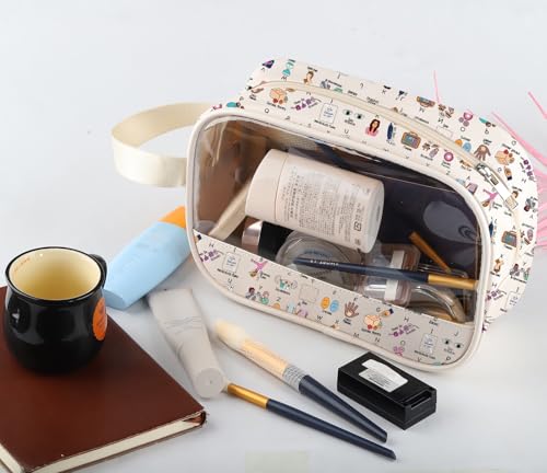 BCBA Clear Makeup Pouch Water-Resistant Cosmetic Travel Bag