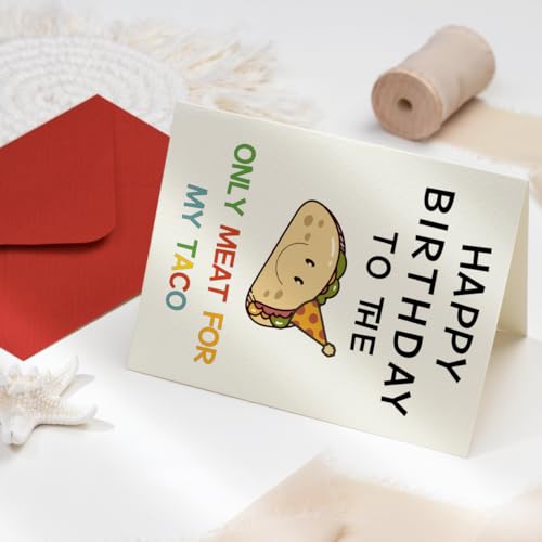 Funny Taco Pun Birthday Card for Husband - 5.3x7.1 Card