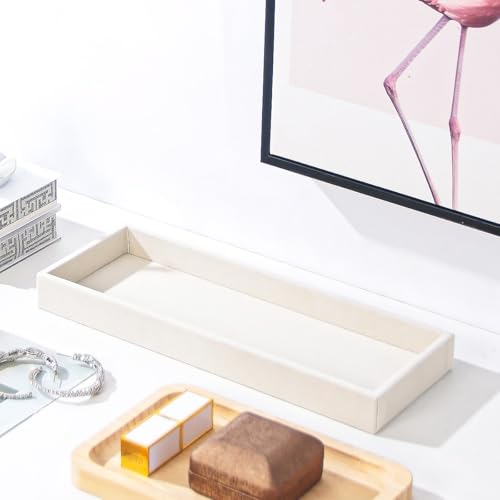 Divided Velvet Jewelry Organizer Tray - Beige Storage for Rings, Necklaces, and More