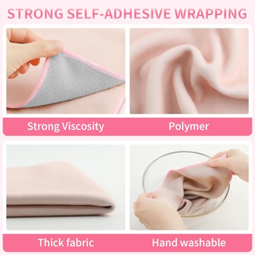 DUcare Self Adhesive Magic Makeup Bag & Camera Lens Wrap 13.5 Inch Pink