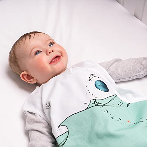 JumpOff Jo Cotton Wearable Blanket - Sleep Sack, Aqua, 18-24 Months Large