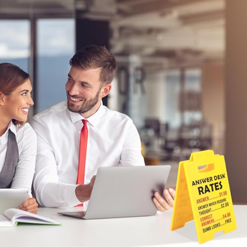 Funny Desk Rates Sign - 6.3x3.94 Inch Office Gag Gift