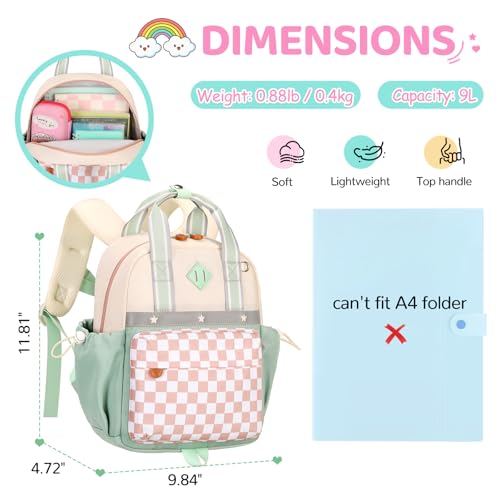 Toddler Girls Backpack with Ergonomic Straps for Daycare
