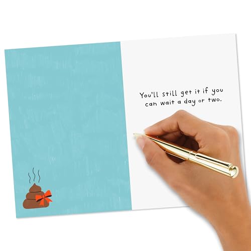Funny Dog Birthday Card - My Dog Ate Your Present, 5x7.2in