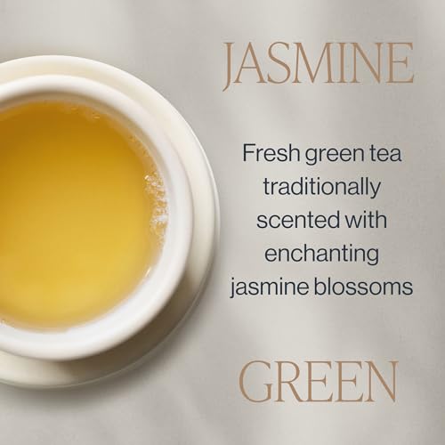 Rishi Organic Jasmine Green Tea, Premium Scented Tea Sachets, 30 Count