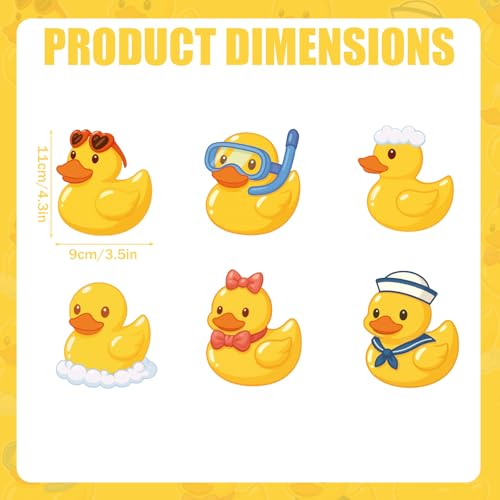 24pcs Duck Non-Slip Bathtub Stickers - Waterproof Shower Floor Decals