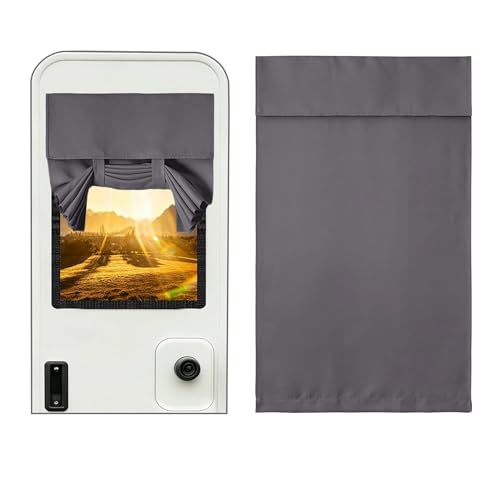 NICETOWN Grey RV Blackout Curtain 26W x 18L inches - No Tools Needed
