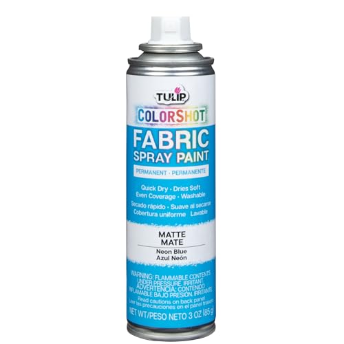 Tulip ColorShot Neon Blue Fabric Spray Paint - 3oz Permanent Color