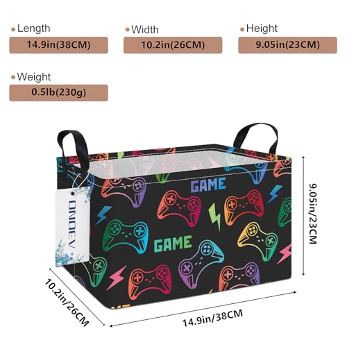 ONOEV Rectangular Game Controller Storage Bin - Collapsible Organizer