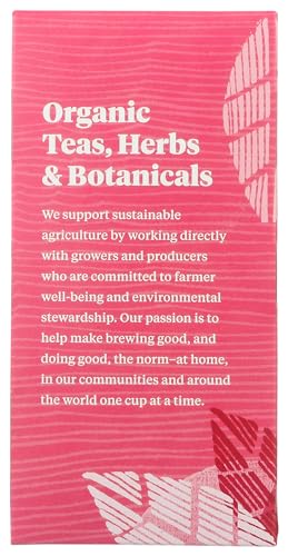 Allegro Organic Rose Tulsi Herbal Tea Bags, Naturally Caffeine-Free, 20 ct