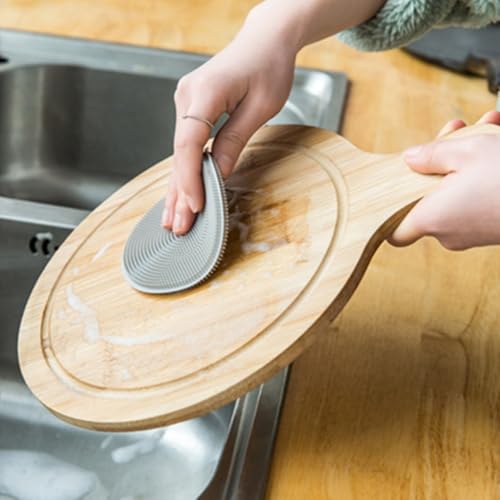 Kopida 4-Pack Silicone Dish Scrubbers - Reusable Kitchen Sponges
