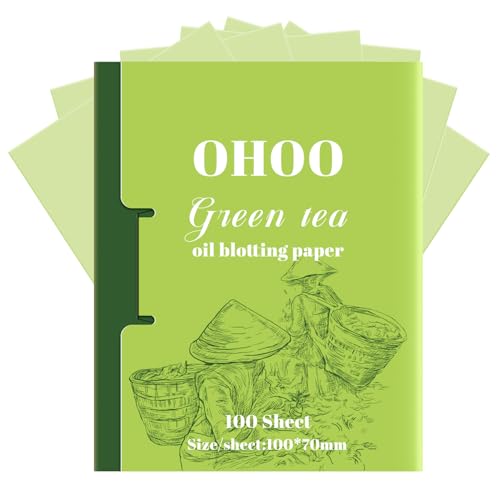 OHOO Green Tea Facial Oil Blotting Paper - 100 Sheets