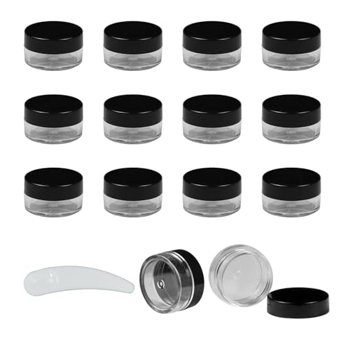 Small Travel Containers 5ml - 20 Pcs Mini Cosmetic Sample Jars with Lids and Spatulas