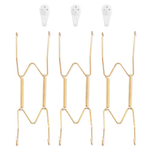 Bilillo 3 Pack Invisible Wall Plate Hangers for 8-10 Inch Decorative Plates