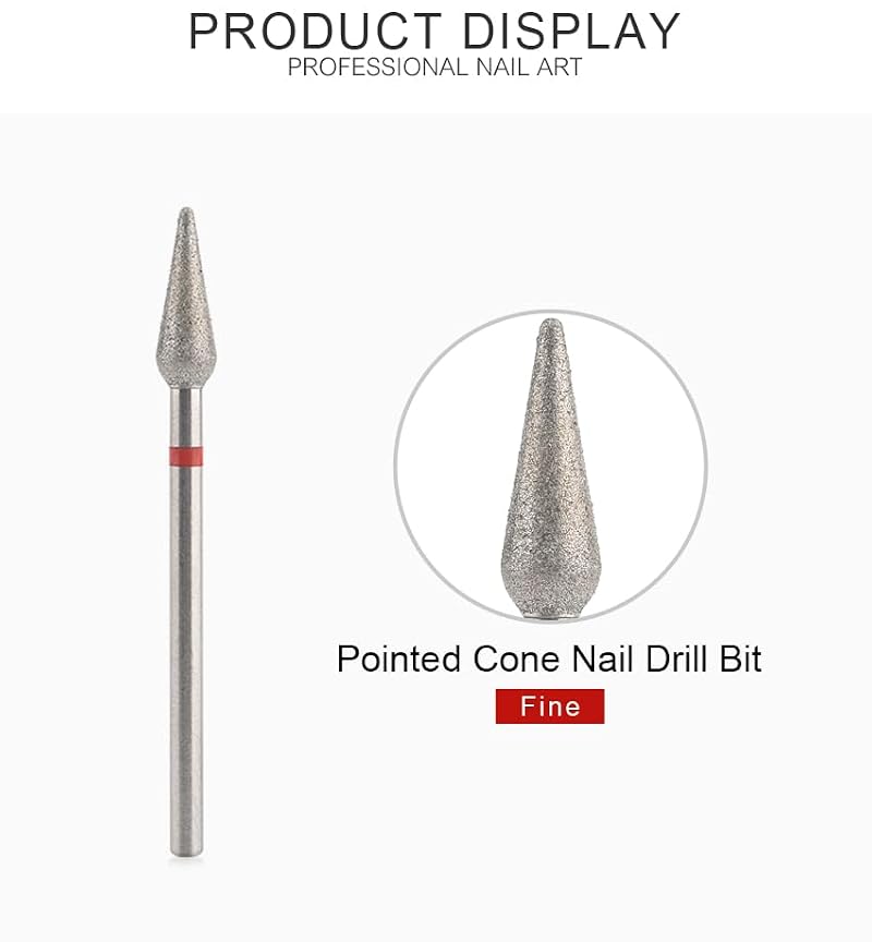 Rolabling Pointed Cone Tungsten Steel Nail Drill Bit for Gel Polish Removal