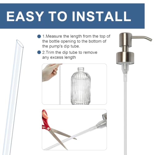4 Pcs Clear Replacement Straws for ALTGLAS Soap Pumps - Cuttable & Durable