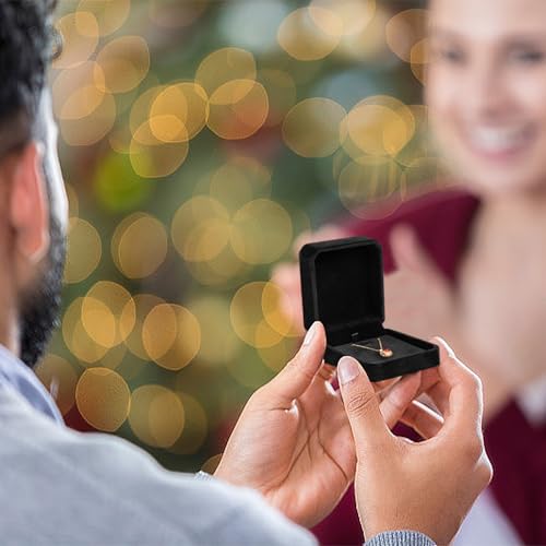 Black Velvet Necklace Pendant Gift Box - 1 Piece