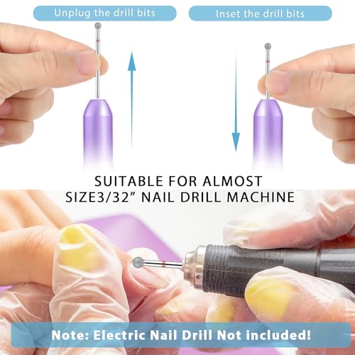 Dimeho Diamond Ball Nail Drill Bit for Cuticle Cleaning and Manicure