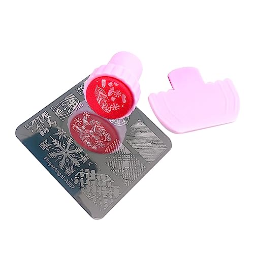 FingerAngel Nail Stamping Kit with 10 Plates Stamper and Scraper
