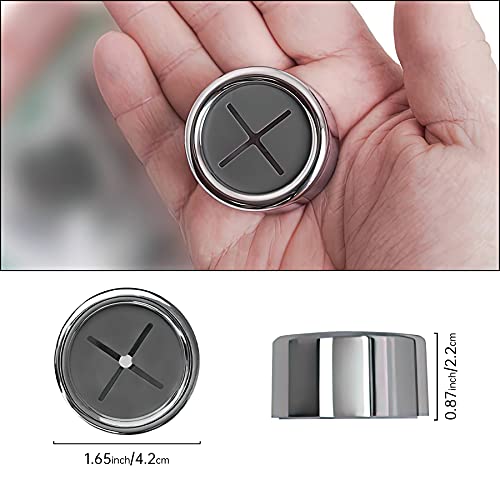 Philbinden 3-Piece Adhesive Towel Hooks - Chrome Round Dish Towel Holder