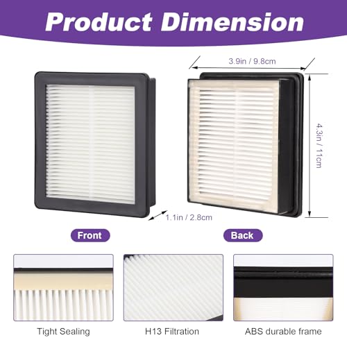 JoaSinc HEPA Filter Replacement for ProTeam Backpack Vacuums (2 Pack)