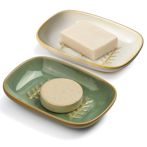 Farielyn-X Ceramic Soap Dish Set - Decorative & Easy to Clean